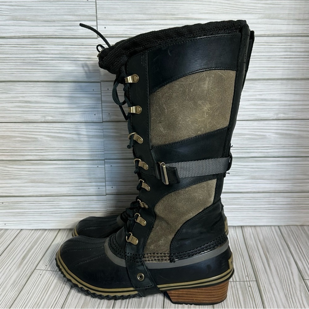 Sorel Conquest Carly Boots Womens Leather Waterproof Tall boots